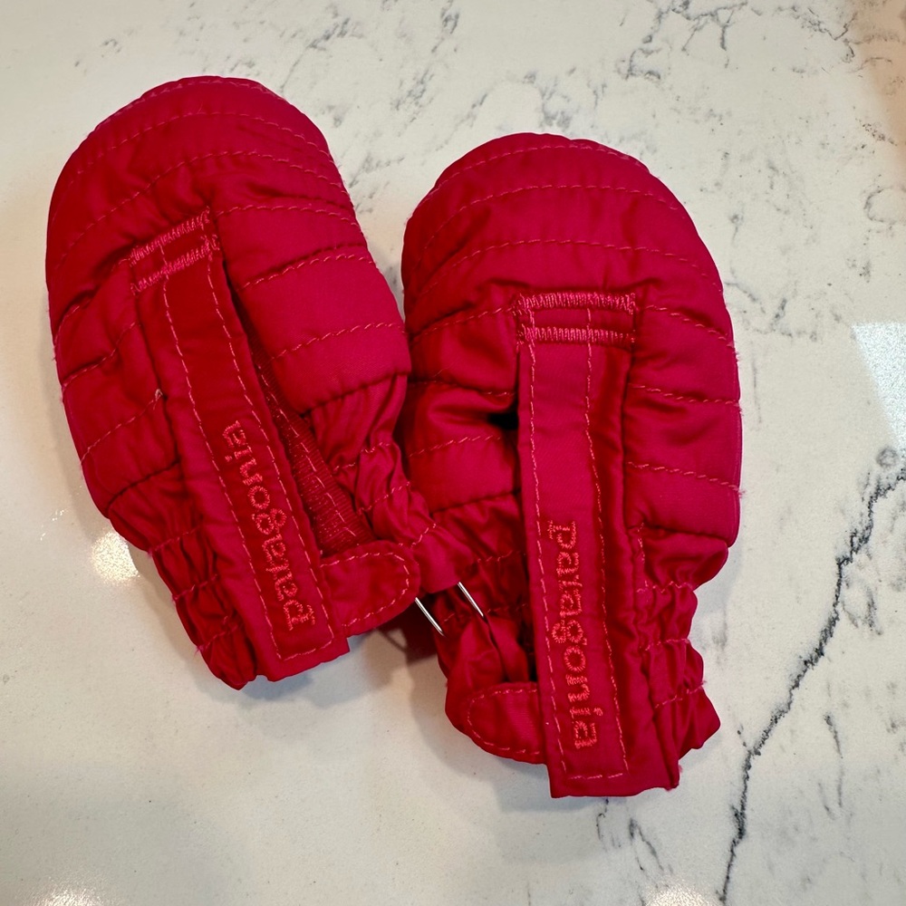 Patagonia Baby Bright Pink Mittens, 0-6m
